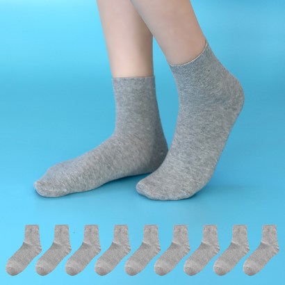 이지레그 여성용 무지 중목 양말 10켤레