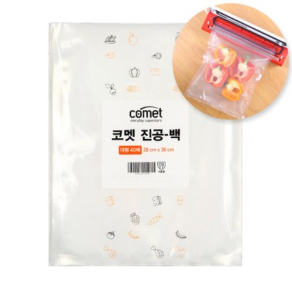 코멧 진공포장기용 비닐 파우치타입 x 40개입