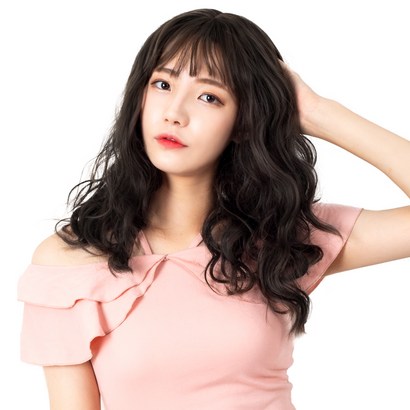 팜므 긴머리 웨이브 투톤 통가발 가발망