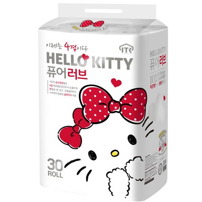 헬로키티 퓨어러브 4겹 화장지