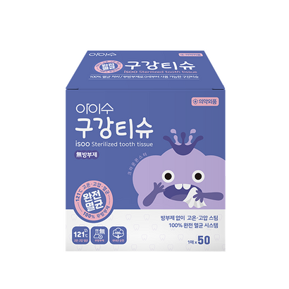 아이수 무방부제 구강티슈 50매입