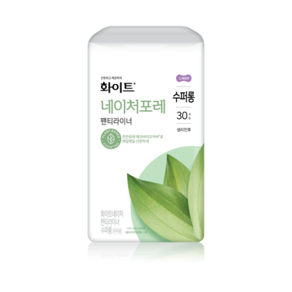 화이트 네이처포레 팬티라이너 수퍼롱
