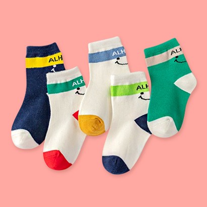 캔디베이비 아동용 알로하 양말 5켤레