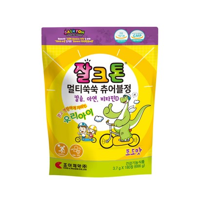 조아제약 잘크톤 멀티쑥쑥 츄어블정 포도맛