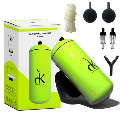 샘아쿠아 2구 무소음 산소기 dk-10000 스 역류방지기 Y자 콩돌