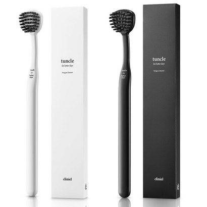 크리니엘 바이오플라스틱 텅클 혀클리너 브라이트 화이트 차콜 그레이