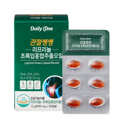 데일리원 관절쌩쌩 리프리놀 초록입홍합추출오일