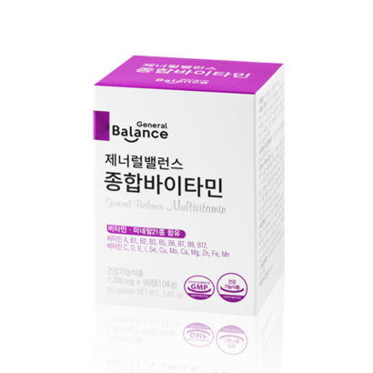 지쿱 제너럴 밸런스 종합바이타민 90정 비타민 미네랄 보충제