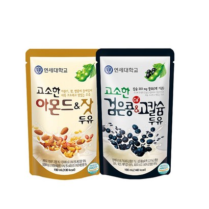 연세두유 검은콩 고칼슘 아몬드 잣 파우치