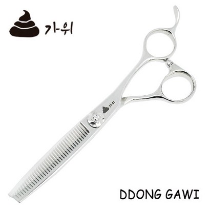 국산 장인 수제 미용가위 똥가위 35발 2홈 절삭률 틴닝가위 Y형 핸들
