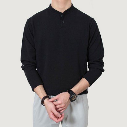 95120 남자 헨리넥 봄가을 긴팔 티셔츠 빅싸이즈 긴티