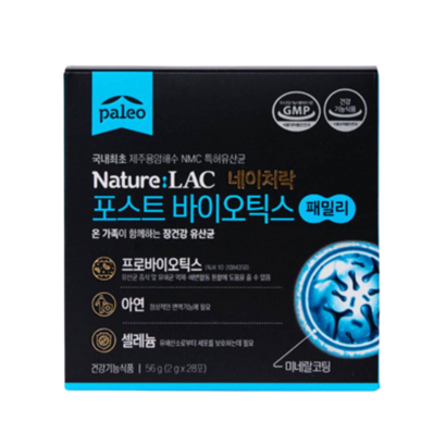 팔레오 네이처락 포스트바이오틱스 특허받은 미네랄코팅 NC유산균 9종 아연 셀레늄