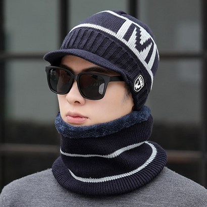 옴니 모자 넥워머 남성 남자 겨울 방한 털 비니 골프 니트 모자