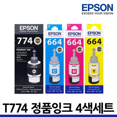엡손 정품 무한잉크 T774 4색세트 665 565 365 220 210 555