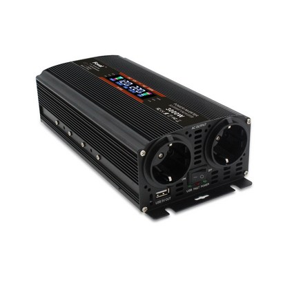 녹원VYUAN 수정사인파 인버터 1500W3000W 12V 24V 220V 60Hz 차량용 캠핑용 차박 캠핑 자동차 인버터 2콘센트