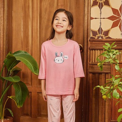 수아팜 여아 토끼 모달 7부 내의세트 리뷰후기