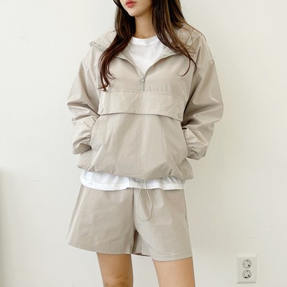 가비진 여성용 후드집업 아노락 상하의