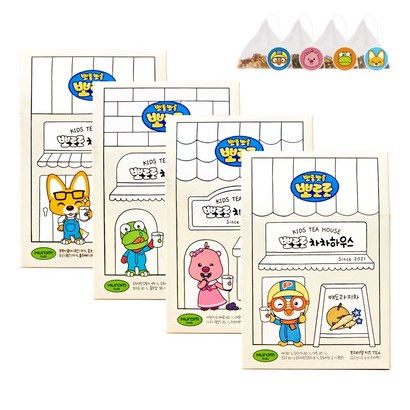 휴롬키즈 뽀로로 차차하우스 4종세트 60티백 리뷰 후기