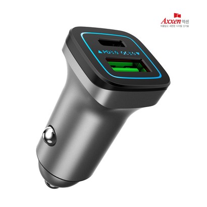 액센 C30 듀얼 D QC 30 차량용 충전기 25W