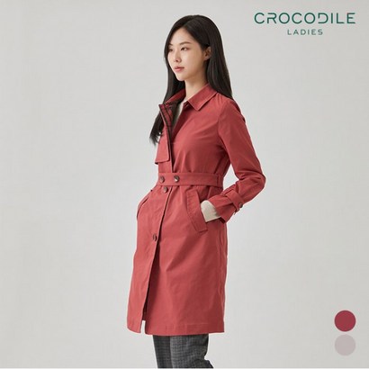 크로커다일레이디 스탠카라 싱글 트렌치코트 C0FCT102