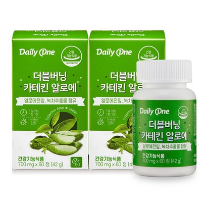 데일리원 더블버닝 카테킨 알로에 60정 리뷰후기