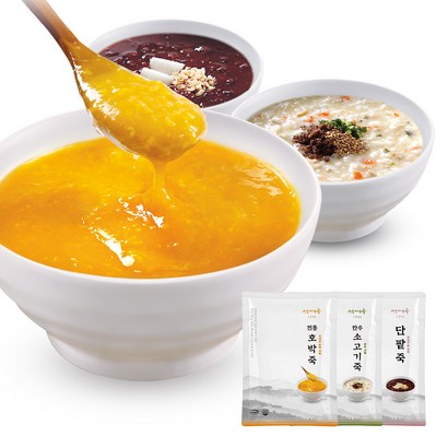 CS005 서울마님죽 박죽한우소고기죽단팥죽 set 리뷰후기