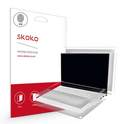 스코코 갤럭시북 이온2 15인치 NT950XDA 항균 무광 전신 외부보필름 4종