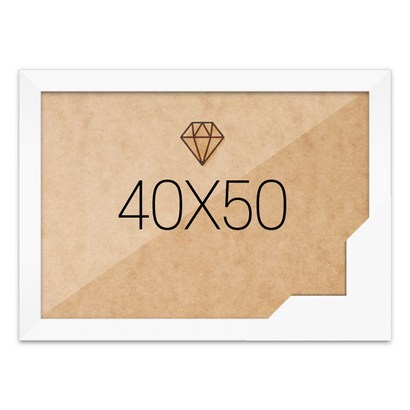 보석십자수액자 40x50 고급형 우드 화이트