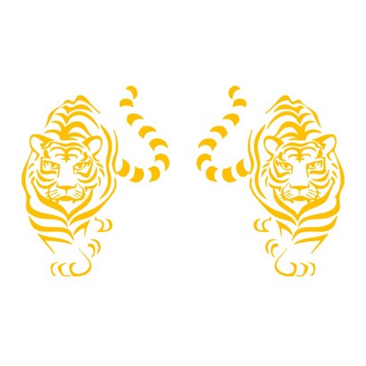 자동차 포인트 랑이 타이거 튜닝스티커 2개1세트