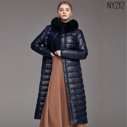 NY212 프리미엄 사가폭스퍼 롱 구스다운 네이비