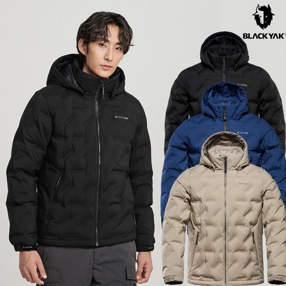 블랙야크 남성 후드 모자 탈부착 경량 패딩 구스 B제로스팟후디다운 1BYAW1002