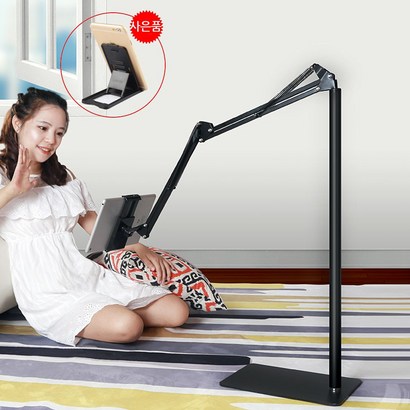 테크2-사각) 누워서 보는 태블릿 거치대 아이패드 거치대 스탠드 갤럭시탭 탄소강 관절 T-N