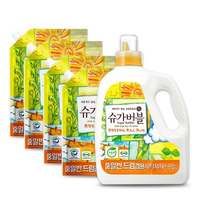 슈가버블 친환경 고농축 세탁세제 322L 리필 205L 리뷰후기