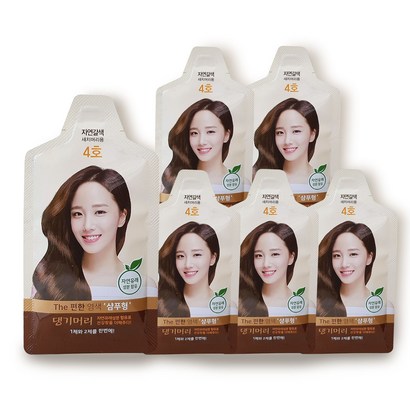 댕기머리 더 편한 샴푸형 염색 자연갈색