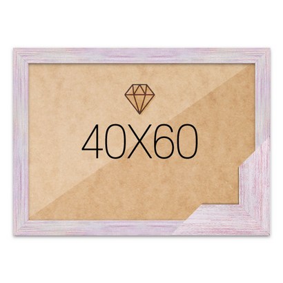 보석십자수액자 40x60 고급형 우드 핑크
