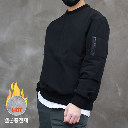 콘피아르 포켓 포인트 오버핏 패딩 맨투맨 TC8702W