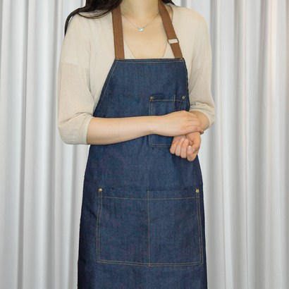 재밌네재밌어 매일입고싶은 데일리 남녀공용 가성비 주방 카페 데님앞치마 리뷰후기