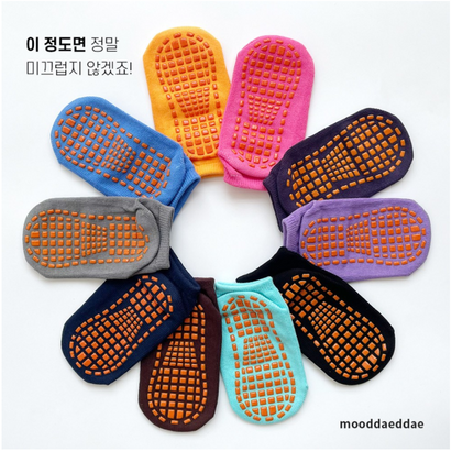 무드때때 유아 아동 성인 키즈 유치원 어린이집 요가 필라테스 태권도 미끄럼방지 덧신 발목 양말