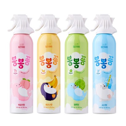 힘찬아이 뽕뽕폼 4개 복숭아바나나멜론소다
