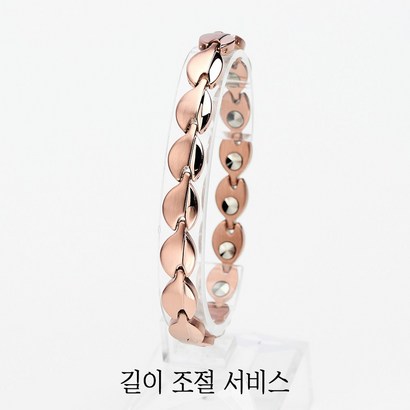 진주모아 99 나뭇잎 로즈골드 게르마늄 건강팔찌 BER-01 리뷰 후기