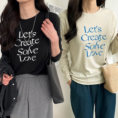 주디앤 여성 솔브러브 긴팔 티셔츠