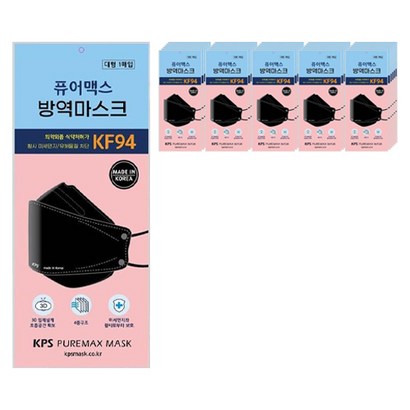 퓨어맥스 황사방역마스크 KF94 대형 블랙