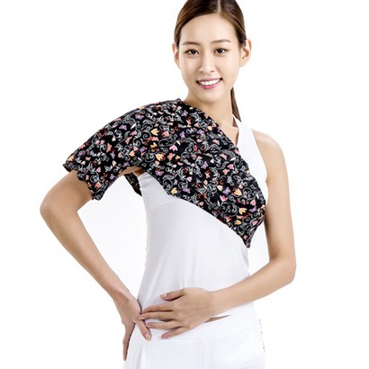 아이러브허브 천연허브 라벤더 로즈마리 레몬그라스 카시아토레 오십견 냉온찜질 - 블랙