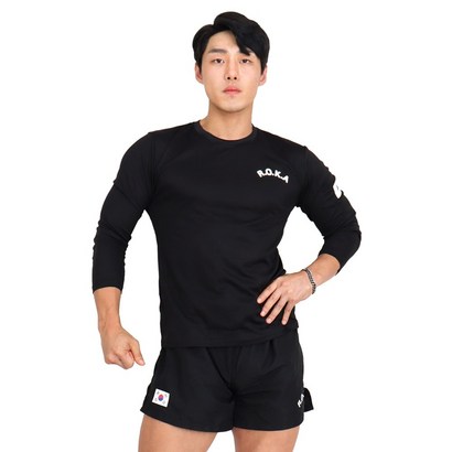 쿨 로카티 긴팔티 롱슬리브 ROKA 육군 군인 학생 운동 헬스 쿨티셔츠