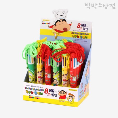 짱구 8색 목걸이 볼펜 0