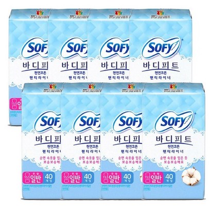 쏘피 바디피트 천연코튼 라이너 일반 40개