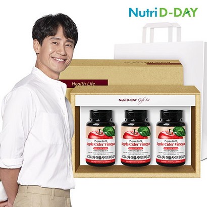 뉴트리디데이 시그니처 애플사이다비니거 3병 선물세트 쇼핑백