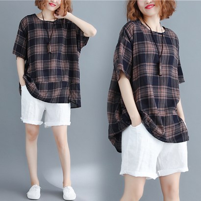 큰언니 빅사이즈 린넨 발팔티셔츠 BS03451# 리뷰후기