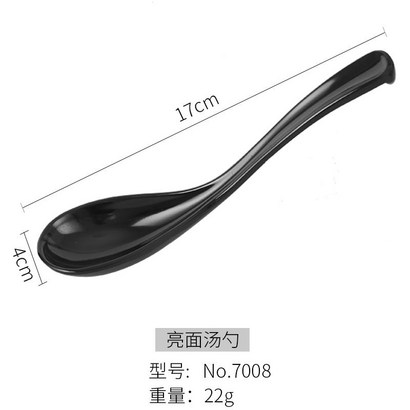 국자 멜라민 작은숟가락 상업용 식당 가정용 마라탕 블랙 스크럽 고리포함 플라스틱 긴손잡이 숟가락 리뷰후기