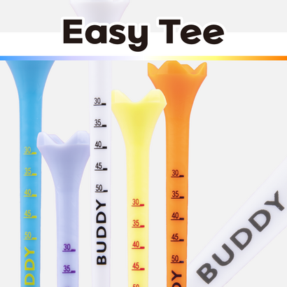 BUDDY 눈금 높이 조절 잘부러지지 않는 컬러 플라스틱 골프 티 꽂이 tee
